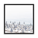 Shop Parasols IV (Square) Photo Canvas Art Print-Coastal, Photography, Photography Canvas Prints, Square, View All, White-framed wall decor artwork