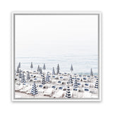 Shop Parasols IV (Square) Photo Canvas Art Print-Coastal, Photography, Photography Canvas Prints, Square, View All, White-framed wall decor artwork