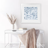 Shop Water Detail (Square) Photo Art Print-Abstract, Blue, Photography, Square, View All, White-framed poster wall decor artwork