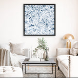 Shop Water Detail (Square) Photo Canvas Art Print-Abstract, Blue, Photography, Photography Canvas Prints, Square, View All, White-framed wall decor artwork