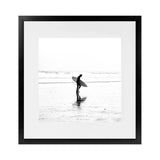 Shop Lone Surfer (Square) Photo Art Print-Coastal, People, Photography, Square, View All, White-framed poster wall decor artwork