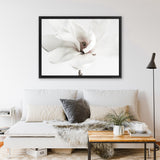 Shop White Magnolia Flower Photo Canvas Art Print-Botanicals, Florals, Horizontal, Landscape, Photography, Photography Canvas Prints, Rectangle, View All, White-framed wall decor artwork