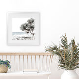 Shop Noosa I (Square) Photo Art Print-Boho, Botanicals, Coastal, Green, Photography, Square, Tropical, View All, White-framed poster wall decor artwork