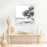 Shop Noosa I (Square) Photo Art Print-Boho, Botanicals, Coastal, Green, Photography, Square, Tropical, View All, White-framed poster wall decor artwork