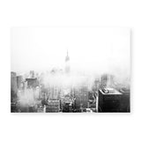 Shop New York Fog Photo Art Print-Black, Landscape, Photography, View All, White-framed poster wall decor artwork