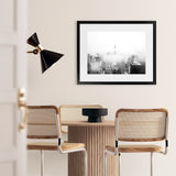 Shop New York Fog Photo Art Print-Black, Landscape, Photography, View All, White-framed poster wall decor artwork