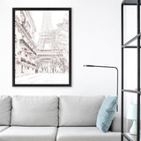 Shop Winter In Paris Photo Canvas Print-Hamptons, Neutrals, Photography Canvas Prints, Portrait, View All-framed wall decor artwork