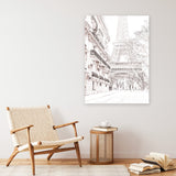 Shop Winter In Paris Photo Canvas Print-Hamptons, Neutrals, Photography Canvas Prints, Portrait, View All-framed wall decor artwork