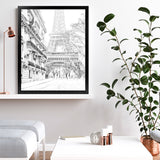 Shop Winter In Paris B&W Photo Art Print-Black, Hamptons, Photography, Portrait, View All, White-framed poster wall decor artwork