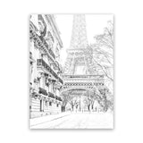 Shop Winter In Paris B&W Photo Canvas Print-Black, Hamptons, Photography Canvas Prints, Portrait, View All, White-framed wall decor artwork