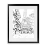 Shop Winter In Paris B&W Photo Art Print-Black, Hamptons, Photography, Portrait, View All, White-framed poster wall decor artwork