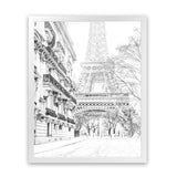 Shop Winter In Paris B&W Photo Art Print-Black, Hamptons, Photography, Portrait, View All, White-framed poster wall decor artwork