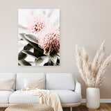 Shop Waratah Flowers II Photo Canvas Print-Botanicals, Florals, Hamptons, Nature, Photography Canvas Prints, Pink, Portrait, View All-framed wall decor artwork