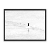 Shop Surfer Photo Canvas Print-Boho, Coastal, Landscape, People, Photography Canvas Prints, View All, White-framed wall decor artwork