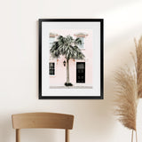 Shop Palm House I Photo Art Print-Boho, Botanicals, Green, Photography, Pink, Portrait, Tropical, View All-framed poster wall decor artwork