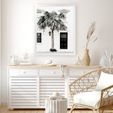 Shop Palm House II Photo Art Print-Boho, Coastal, Green, Hamptons, Photography, Portrait, Tropical, View All, White-framed poster wall decor artwork