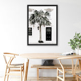 Shop Palm House II Photo Canvas Art Print-Boho, Coastal, Green, Hamptons, Photography, Photography Canvas Prints, Portrait, Tropical, View All, White-framed wall decor artwork