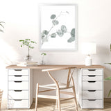 Shop Eucalyptus II Photo Art Print-Botanicals, Green, Photography, Portrait, View All, White-framed poster wall decor artwork