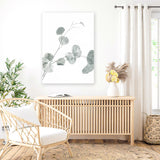 Shop Eucalyptus II Photo Canvas Art Print-Botanicals, Green, Photography, Photography Canvas Prints, Portrait, View All, White-framed wall decor artwork