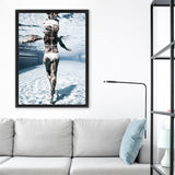 Shop Pool Days Photo Canvas Art Print-Blue, People, Photography, Photography Canvas Prints, Portrait, View All-framed wall decor artwork