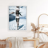 Shop Pool Days Photo Canvas Art Print-Blue, People, Photography, Photography Canvas Prints, Portrait, View All-framed wall decor artwork