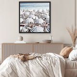 Shop Amalfi Summer (Square) Photo Canvas Art Print-Blue, Coastal, Hamptons, Photography, Photography Canvas Prints, Square, View All-framed wall decor artwork