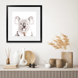 Shop Koala (Square) Photo Art Print-Animals, Baby Nursery, Grey, Photography, Square, View All, White-framed poster wall decor artwork