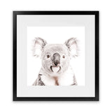 Shop Koala (Square) Photo Art Print-Animals, Baby Nursery, Grey, Photography, Square, View All, White-framed poster wall decor artwork