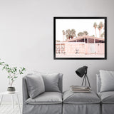 Shop Palm Springs Pink Building Photo Art Print-Boho, Landscape, Neutrals, Photography, Pink, View All-framed poster wall decor artwork