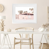 Shop Palm Springs Pink Building Photo Art Print-Boho, Landscape, Neutrals, Photography, Pink, View All-framed poster wall decor artwork