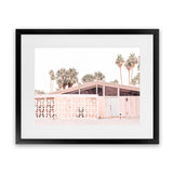 Shop Palm Springs Pink Building Photo Art Print-Boho, Landscape, Neutrals, Photography, Pink, View All-framed poster wall decor artwork