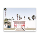 Shop Palm Springs Pink Door Photo Art Print-Boho, Green, Landscape, Photography, Pink, Tropical, View All-framed poster wall decor artwork