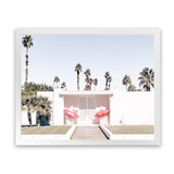 Shop Palm Springs Pink Door Photo Art Print-Boho, Green, Landscape, Photography, Pink, Tropical, View All-framed poster wall decor artwork