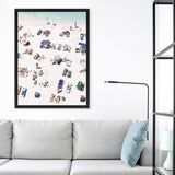 Shop Beach Bathers II Canvas Art Print-Amalfi Coast Italy, Coastal, Nature, Neutrals, Portrait, Tropical, View All-framed wall decor artwork