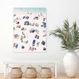 Shop Beach Bathers II Canvas Art Print-Amalfi Coast Italy, Coastal, Nature, Neutrals, Portrait, Tropical, View All-framed wall decor artwork