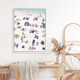 Shop Beach Bathers II Canvas Art Print-Amalfi Coast Italy, Coastal, Nature, Neutrals, Portrait, Tropical, View All-framed wall decor artwork