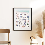 Shop Beach Bathers II Art Print-Amalfi Coast Italy, Coastal, Neutrals, Portrait, Tropical, View All-framed painted poster wall decor artwork