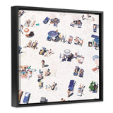 Shop Beach Bathers II (Square) Canvas Art Print-Coastal, Neutrals, People, Square, Tropical, View All-framed wall decor artwork