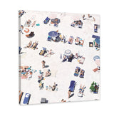 Shop Beach Bathers II (Square) Canvas Art Print-Coastal, Neutrals, People, Square, Tropical, View All-framed wall decor artwork