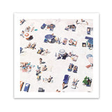 Shop Beach Bathers II (Square) Art Print-Coastal, Neutrals, People, Square, Tropical, View All-framed painted poster wall decor artwork