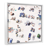 Shop Beach Bathers II (Square) Canvas Art Print-Coastal, Neutrals, People, Square, Tropical, View All-framed wall decor artwork