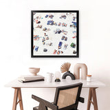 Shop Beach Bathers II (Square) Art Print-Coastal, Neutrals, People, Square, Tropical, View All-framed painted poster wall decor artwork