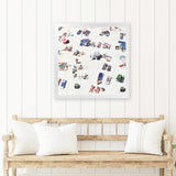 Shop Beach Bathers II (Square) Art Print-Coastal, Neutrals, People, Square, Tropical, View All-framed painted poster wall decor artwork