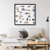 Shop Beach Bathers II (Square) Canvas Art Print-Coastal, Neutrals, People, Square, Tropical, View All-framed wall decor artwork