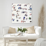 Shop Beach Bathers II (Square) Canvas Art Print-Coastal, Neutrals, People, Square, Tropical, View All-framed wall decor artwork