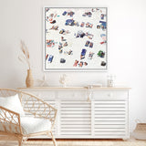 Shop Beach Bathers II (Square) Canvas Art Print-Coastal, Neutrals, People, Square, Tropical, View All-framed wall decor artwork