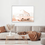 Shop Road Trip I Photo Canvas Art Print-Boho, Coastal, Landscape, Orange, Photography, Photography Canvas Prints, Pink, Tropical, View All-framed wall decor artwork
