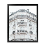 Shop Paris Building I Art Print-Grey, Hamptons, Portrait, View All, White-framed painted poster wall decor artwork
