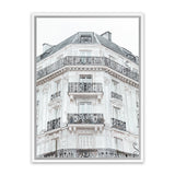 Shop Paris Building I Canvas Art Print-Grey, Hamptons, Portrait, View All, White-framed wall decor artwork
