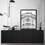 Shop Paris Building I Art Print-Grey, Hamptons, Portrait, View All, White-framed painted poster wall decor artwork